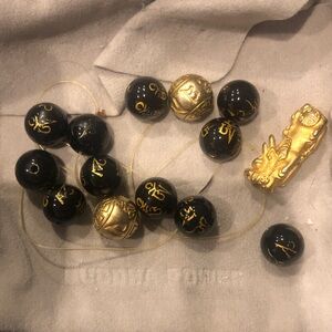 Buddha Power Gold and Black FengShui Obsidian PiXiu Wealth Bracelet
